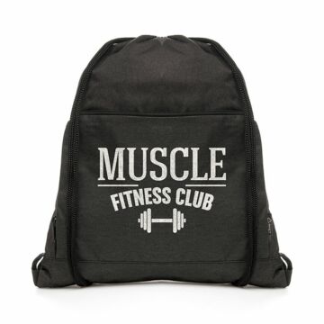 P072 Reef Dark Grey rPET Drawstring Bag