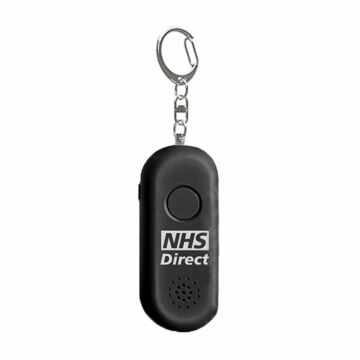 P036 Personal Alarm Key Ring with Torch - Full Colour