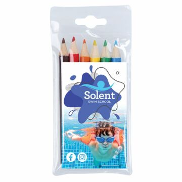 P135 Pack of 6 Half Length Colouring Pencils