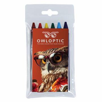 P135 Pack of 6 Half Length Crayons