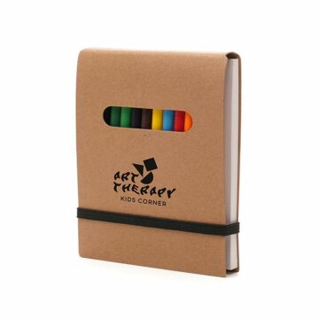 P135 2 in 1 Colouring Pad  Pencils - Full Colour