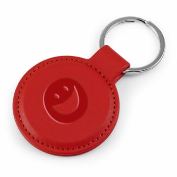 P037 Porto rPET Round Key Ring - Debossed