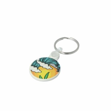 P035 30mm Recycled Plastic Circular Key Ring