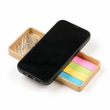 P016 Bamboo Desk Organiser and Charger - 1 Colour
