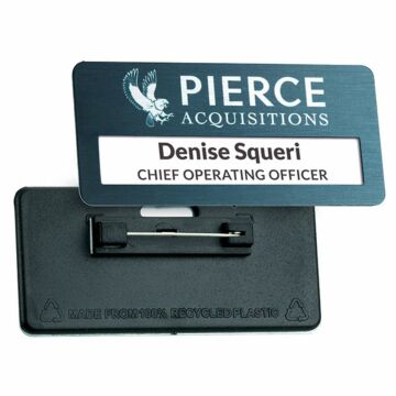 P078 Metal Faced Window Badge