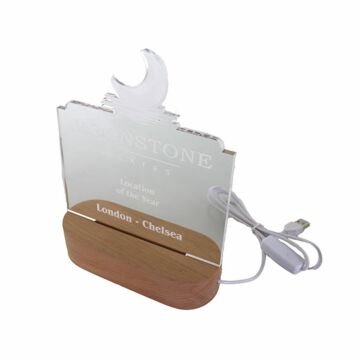 P112 15 x 4.5cm LED Clear Acrylic Award