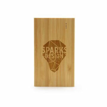 M085 Bamboo Power Bank - Engraved