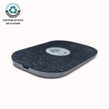 N019 15W Wireless rPET and Cotton Charger - Full Colour