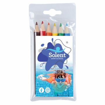 N136 Pack of 6 Half Length Colouring Pencils