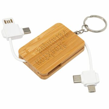 N025 Reel 6 in 1 Bamboo Charging Cable